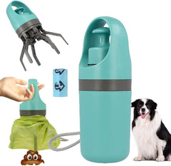 Portable Dog Poop Scooper, Sanitary Dog Waste Picker Upper with Bag Dispenser, 6 Claws Convenient And Lightweight, Can Be Installed On The Dog Rope for Dog Walking and Travel Use