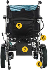 Electric portable chair with battery