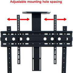 NEW Tall Mobile Floor TV Mount Stand Height Adjustable with Lockable Casters and 2 Tier AV Shelves for Extra Large Flat Panel LED LCD Plasma Screen up to 75 inch VESA 600x400 Load 70KG (Black)