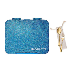 6 & 4 Convertible Bento Lunch Box - Glitter Blue