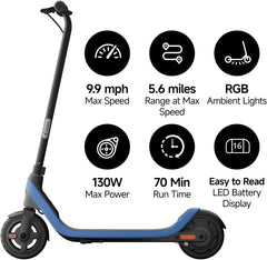 Segway Ninebot eKickScooter - Electric Scooter for Kids 6-14, w/t Adjustable Handlebar Height ( Only C2 Pro ) for Riders up to 132 lbs, Includes New Cruise Mode, UL-2272 Certified