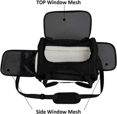 Cat Carrier,Premium Pet Carrier Soft Sided with Fleece Pad for Cat and Small Dogs