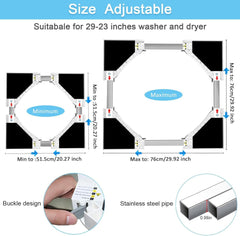 Mylindde Universal Washer Dryer Stacking Kit, Adjustable 29"-24" Frame with Ratchet Strap, Plastic and Steel Substance, Floor Mount, Stacking a Washer and Dryer