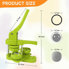 DBREAKS 58 mm Button Machine, Button Badge Maker Machine, 120 Pieces Badge Press Badge with Buttons & Picture & Circle Cutter, DIY Button Press Machine, Pin Badge Making Button Sets
