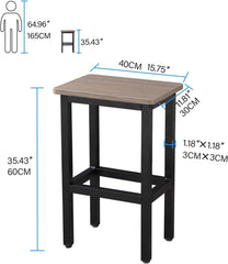 Chulovs Dining & Bar Table Set, Industrial Style with Stools, Steel Frame for Kitchen, Living, Party Room