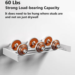 Mylindde Wall Mounted Drying Rack, Foldable Wall Mount Laundry, Retractable Drying Rack, Clothes Drying Rack for Indoor & Outdoor Organization, 100% Aluminum Rods, 5 Rods (White)