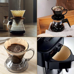 SKY-TOUCH Coffee Filter 200 Count, V60 Coffee Paper Filter Unbleached Disposable Coffee Filters Paper for Pour Over and Drip Coffee Maker (2-4 Cups)