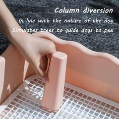 Indoor Puppy Potty Training Tray with Protective Wall, Dark Blue (53 * 45 * 15)