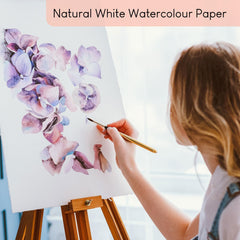 Stationery Island Watercolour Paper A4 300 g, 30 Sheets Watercolour Pad A4, Watercolour Paper for Watercolours, Watercolour Sketchbook, Watercolour Paper for Students, Beginners, Sketchbook