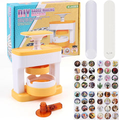 UIOK Badge Making Machine, 55mm Badge Making Machine Button Making Machine with 48 Button Kits, Custom Badge Maker Machine DIY Badge Maker Kit