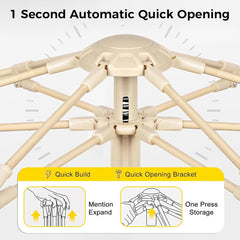 Automatic Pop Up Camping Tent, 2/4/6/8 Person Waterproof Portable Dome Tent with Carry Bag for Camping, Hiking, Beach & Outdoor Travel