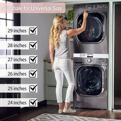 Mylindde Universal Washer Dryer Stacking Kit, Adjustable 29"-24" Frame with Ratchet Strap, Plastic and Steel Substance, Floor Mount, Stacking a Washer and Dryer