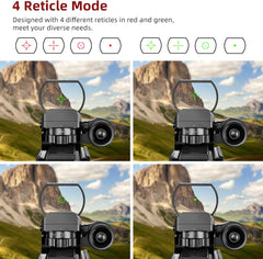 CVLIFE 1X22X33 Reflex Sight Red Dot Sight Red Green 4 Reticle Optics with Laser and Pressure Pad Switch for 20mm Rail
