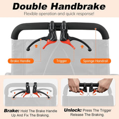 Super Lightweight (Only 19lbs) Portable Transit Travel Wheelchair, Folding Transport Wheelchairs for Adults and Seniors Support 220lbs