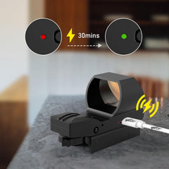 UUQ Rechargeable Reflex Sight,1x28x40mm Red Dot Optic with Charging Port,Multiple reticles,Compatible with Picatinny Rails,Supports Co-Witness