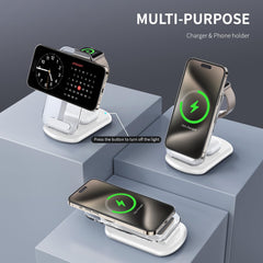 Magnetic Wireless Mag-Safe Charger Stand,3 in 1 Charger