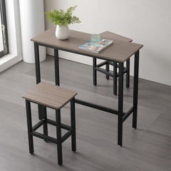 Chulovs Dining & Bar Table Set, Industrial Style with Stools, Steel Frame for Kitchen, Living, Party Room