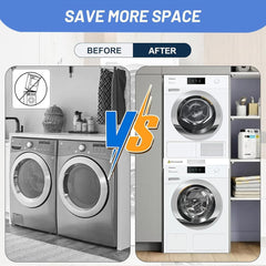 Mylindde Universal Washer Dryer Stacking Kit, Adjustable 29"-24" Frame with Ratchet Strap, Plastic and Steel Substance, Floor Mount, Stacking a Washer and Dryer