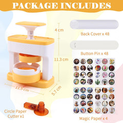 UIOK Badge Making Machine, 55mm Badge Making Machine Button Making Machine with 48 Button Kits, Custom Badge Maker Machine DIY Badge Maker Kit