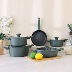 9-Pc Cross Cookware Set - Midnight Green
