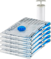 Vacuum Compression Storage Bags with Hand Pump - Large, 5-Pack