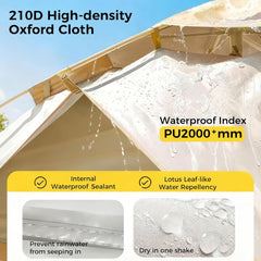 Automatic Pop Up Camping Tent, 2/4/6/8 Person Waterproof Portable Dome Tent with Carry Bag for Camping, Hiking, Beach & Outdoor Travel