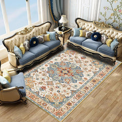 VAODO Bohemian Area Rug, 140 * 200cm Vintage Washable Rug, Non-Slip Non-Shedding Floor Carpet, for Living Room Bedroom Dining Room Indoor Home Decor