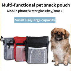 Dog Treat Training Pouch，Adjustable Waist & Shoulder Strap, Multi-Functional Treat Bag with Built-in Poop Bag Dispenser for Dog Training, Treats, Toys, and Kibble, 3 Ways to Wear