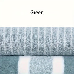 8pcs Luxurious Striped Coral Velvet Towel Set 50%