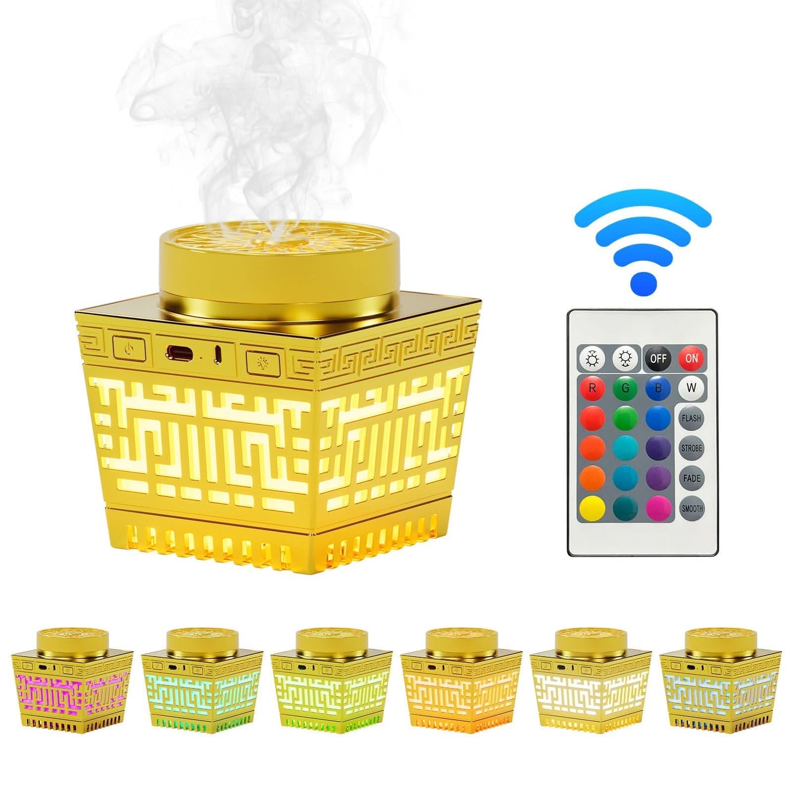 Golden Middle Eastern Aromatherapy Night Light Speaker NE121  AL163 - Nimall