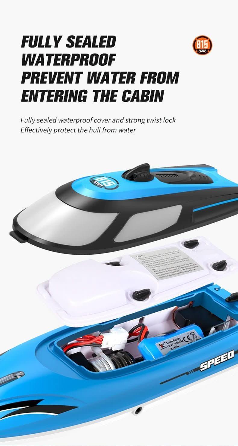 Children's High Speed Remote Control Boat 2.4g Remote Control Speedboat LK095 - Nimall