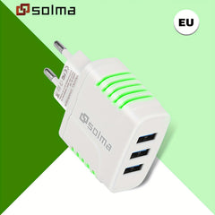 3-Port USB Wall Charger Adapter