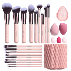 Foundation Powder Concealers Eye Shadows 18 Pcs Brush Set AL072 - Nimall