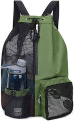 Gym Bag for Pool Sports Beach Mesh Drawstring Backpack AL300
