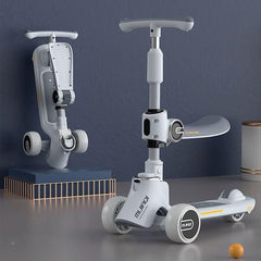 [KSA STOCK]White al foldable children's scooter LK089