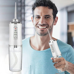 Portable Electric Water Flosser With 4 Nozzles, Rechargeable Oral Irrigator USB - Nimall