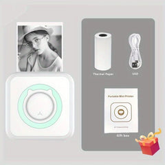 Sticker Printer Mini Thermal Printer Sticker Maker Machine Portable Wireless Pocket Phone Printer